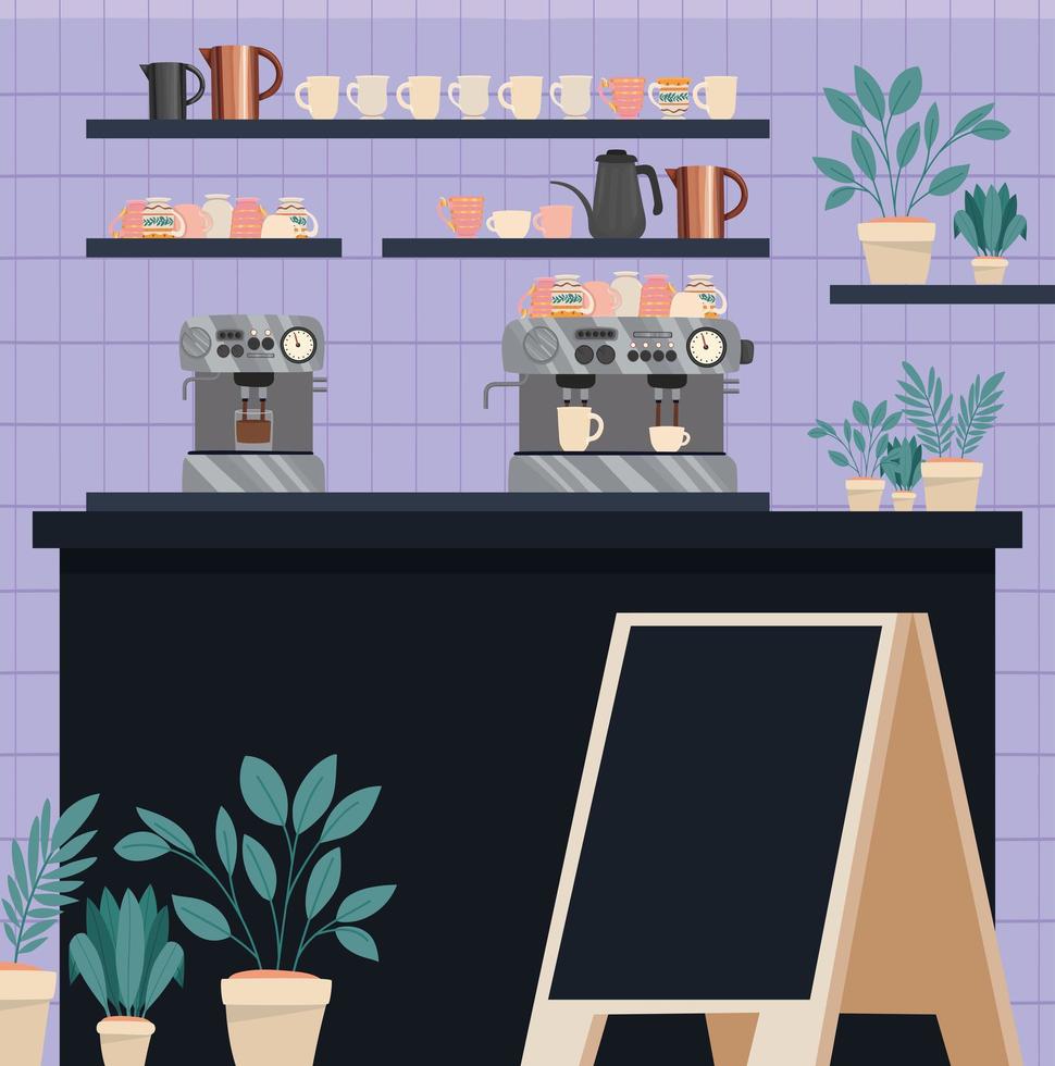 modern coffee shop vector