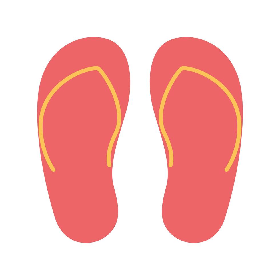 sandals flat style icon vector design