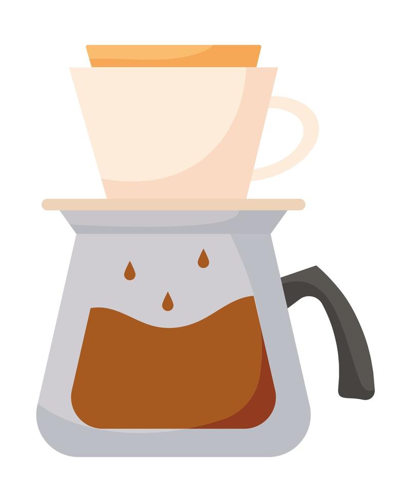 pour over over a white background vector