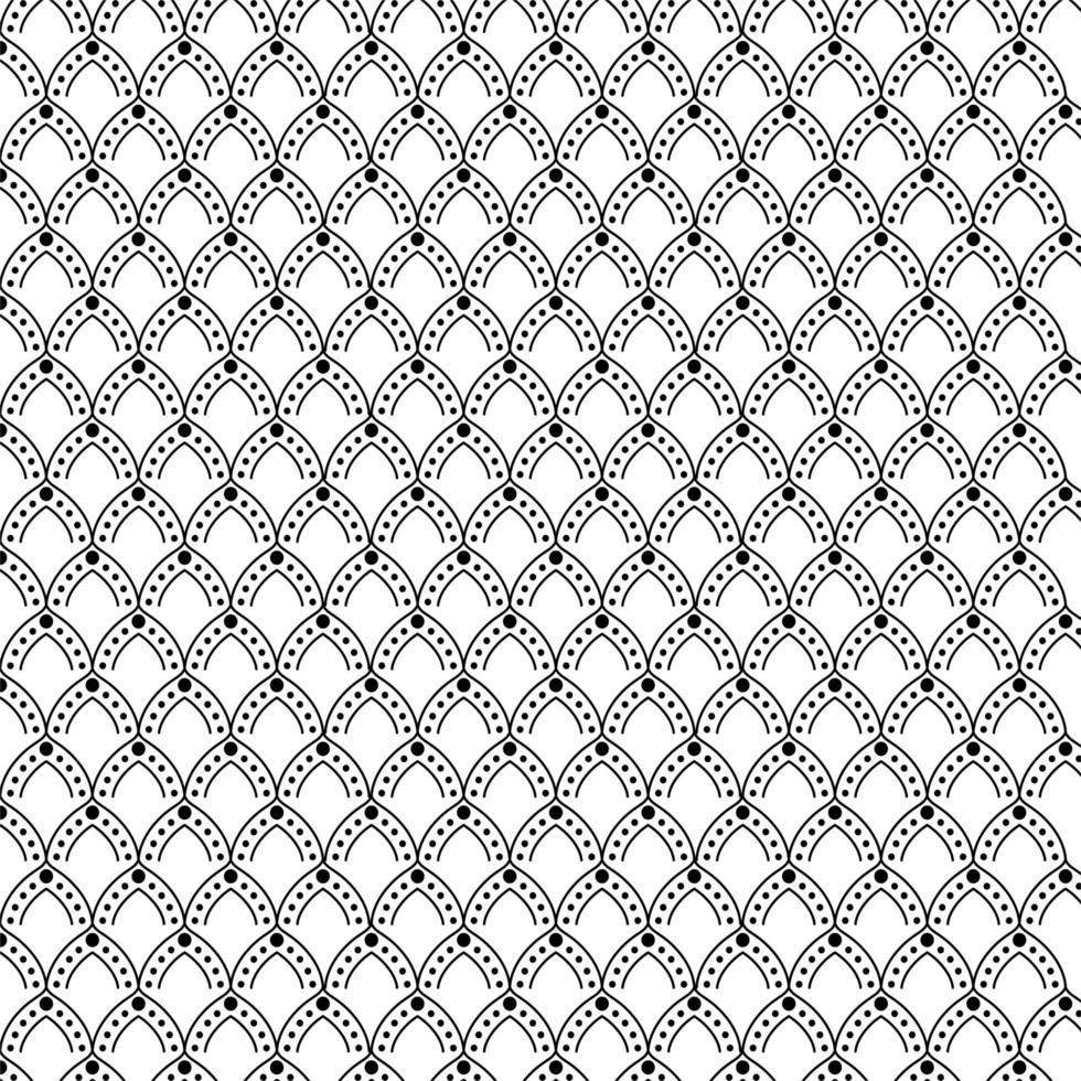 background black and white arch with points pattern vector design