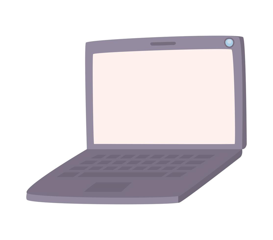 computadora portátil abierta vector