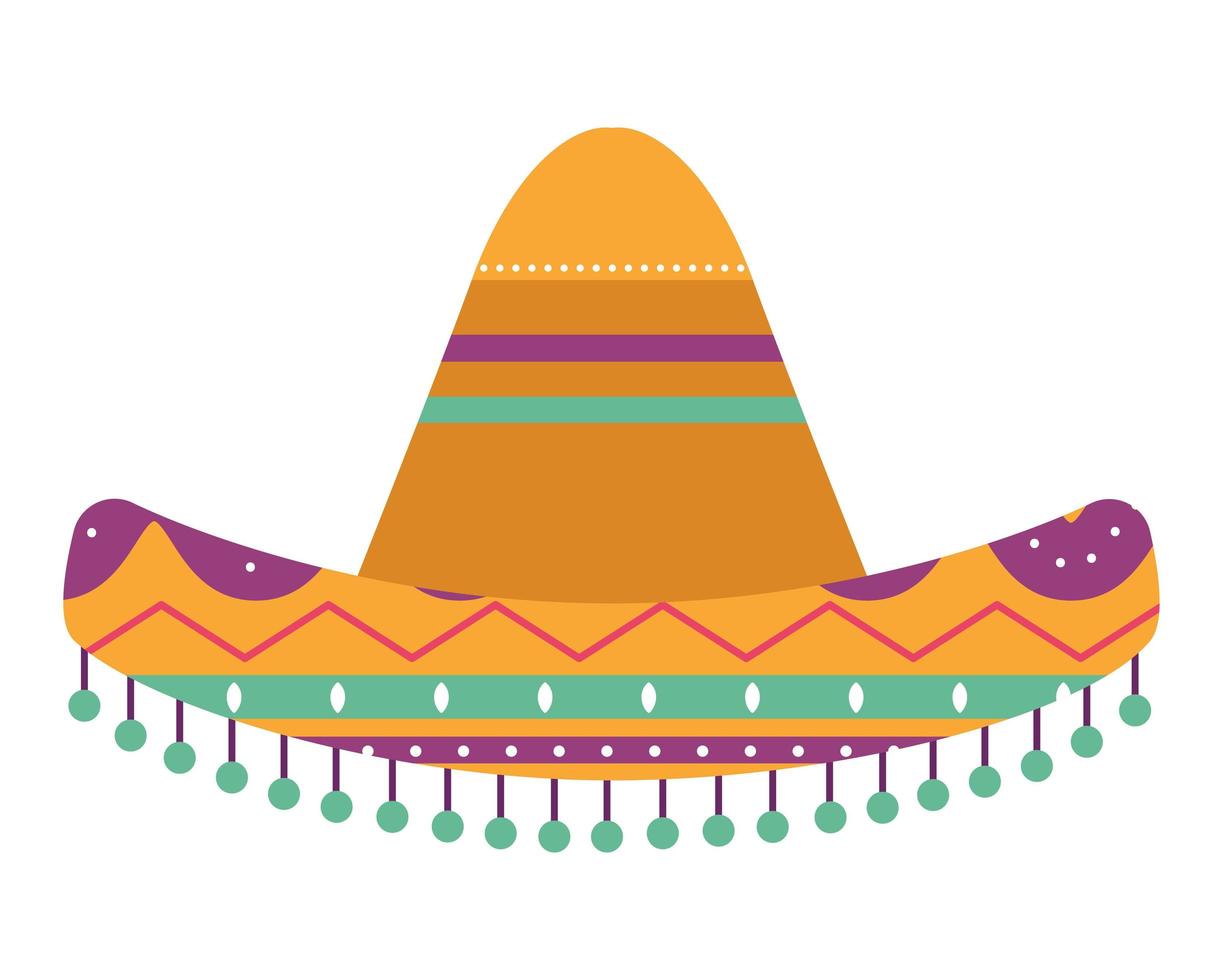 diseño de vector de sombrero mexicano aislado