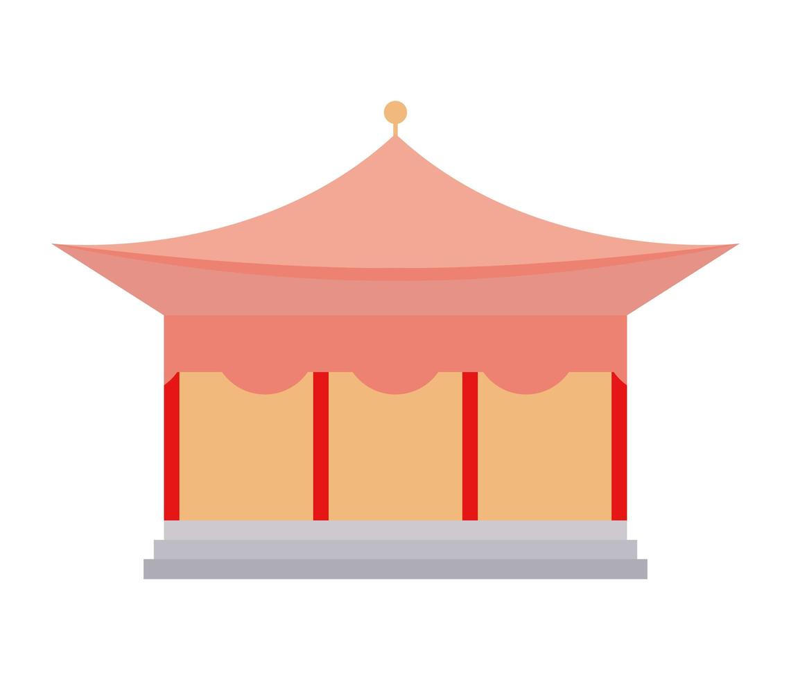 chinese house design vector