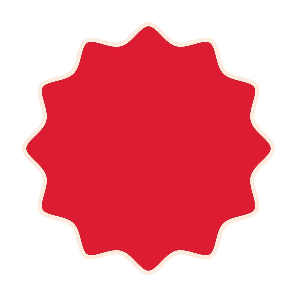 seal stamp of red color vector