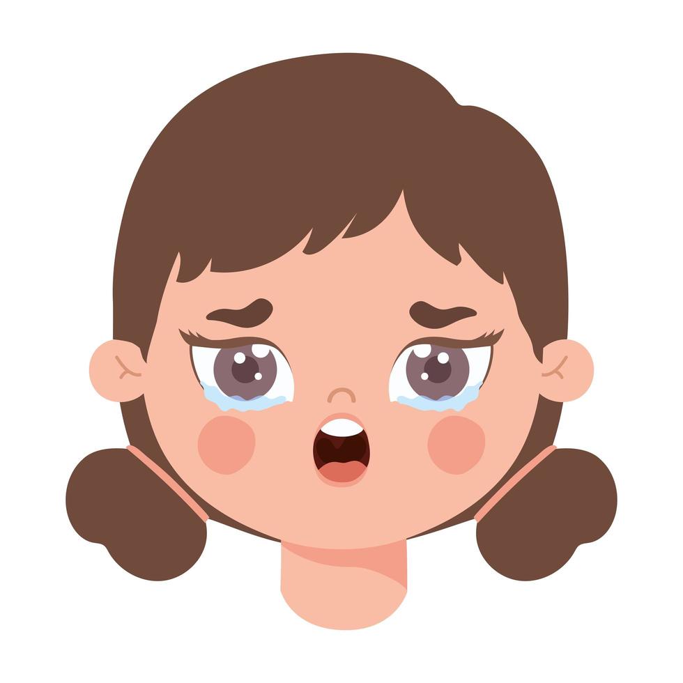 young lady crying vector