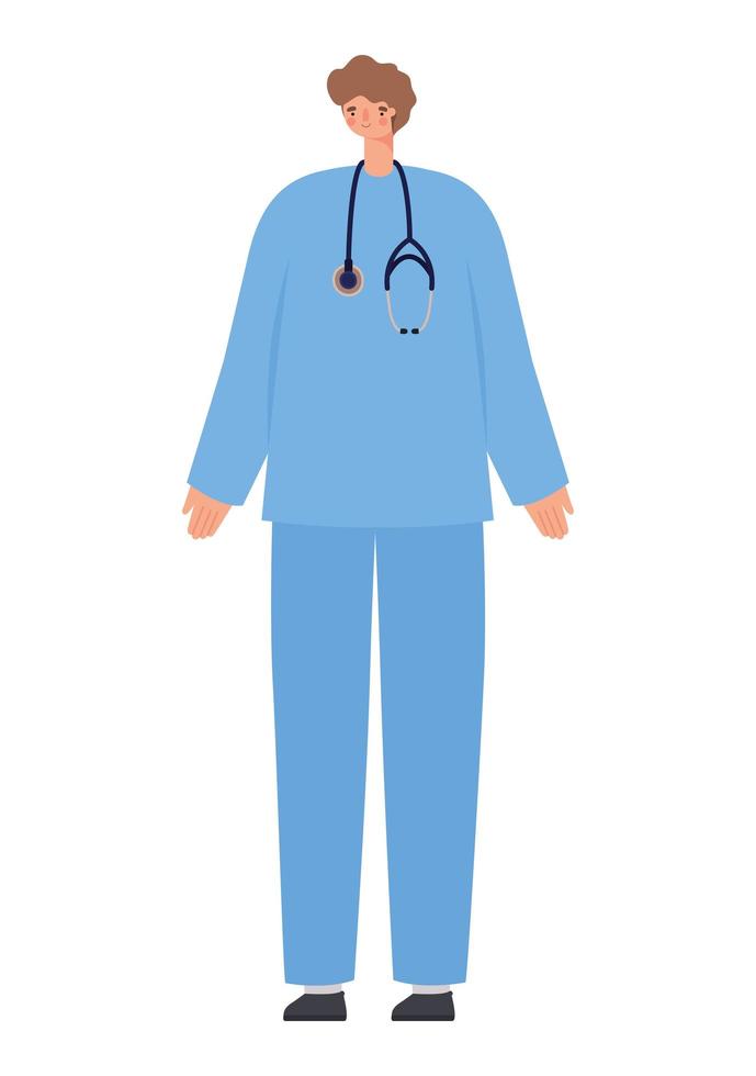 male doctor illustration vector