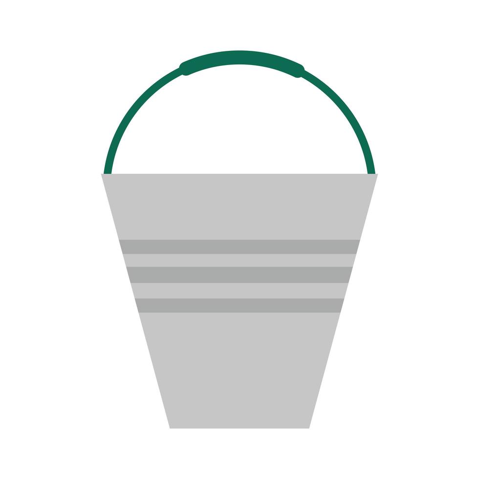 garden water bucket flat style icon vector design