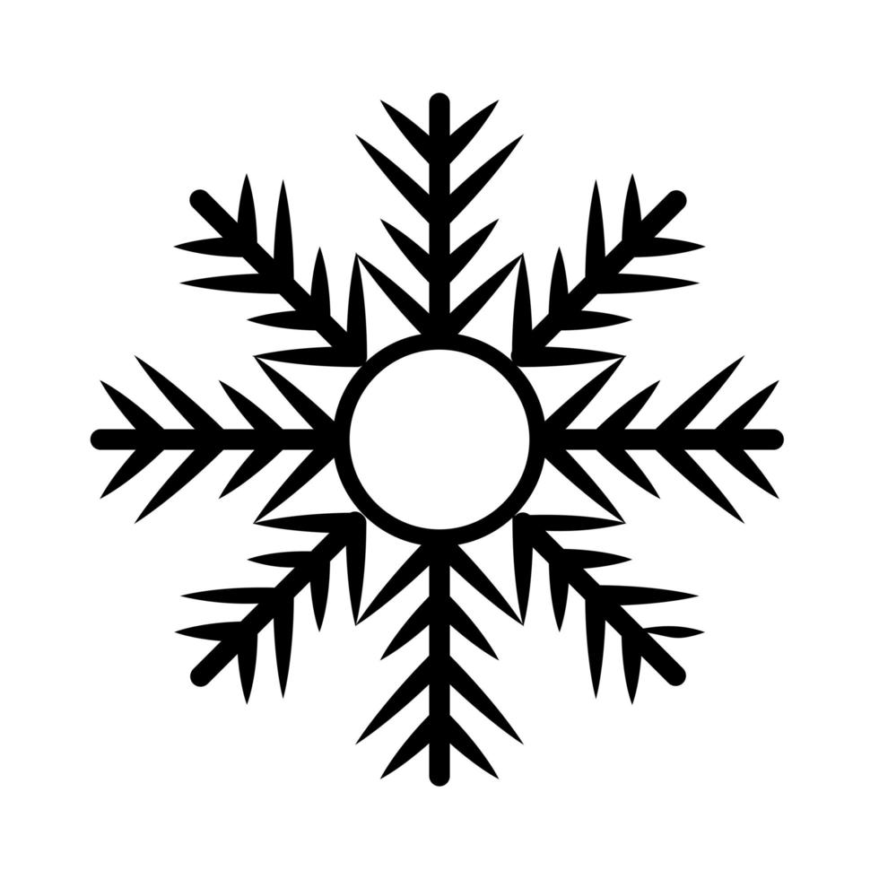 snowflake of black color in white background vector