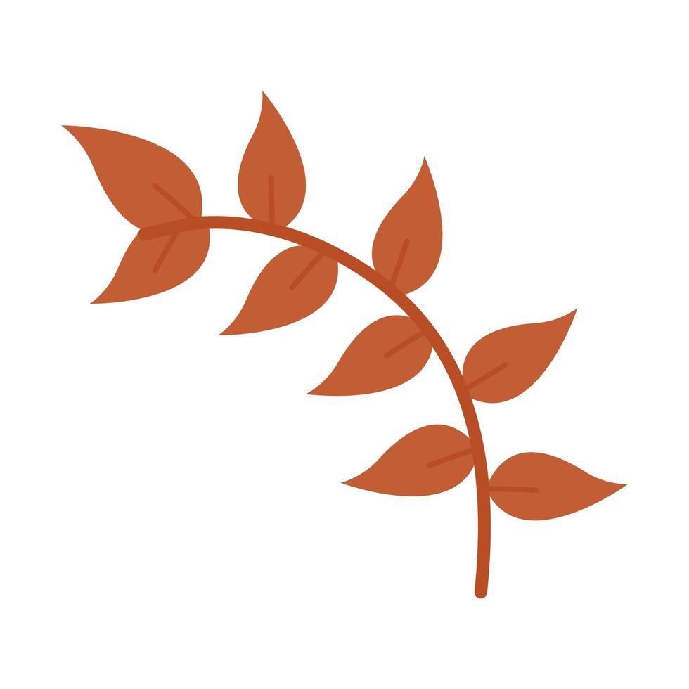 autumn with nine leaves of orange color vector