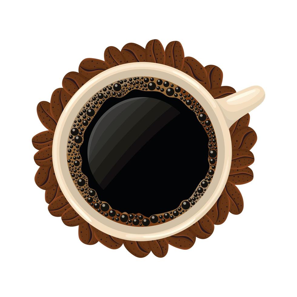 diseño de café negro vector