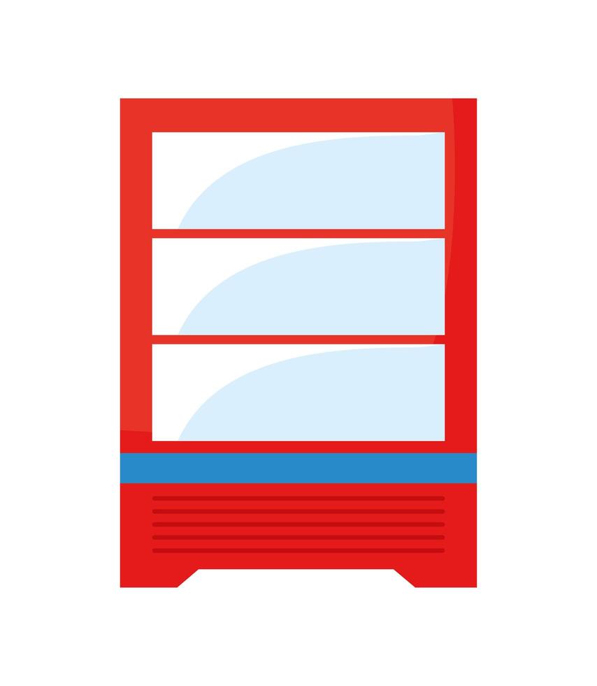 red fridge design vector