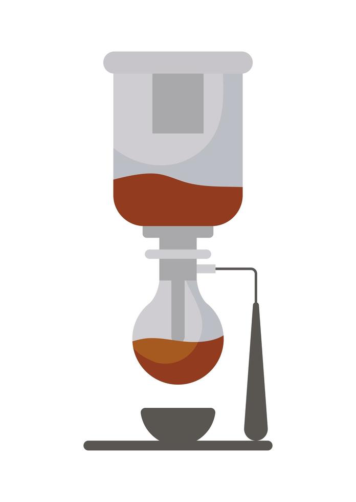 syphon vacumm pot over a white background vector