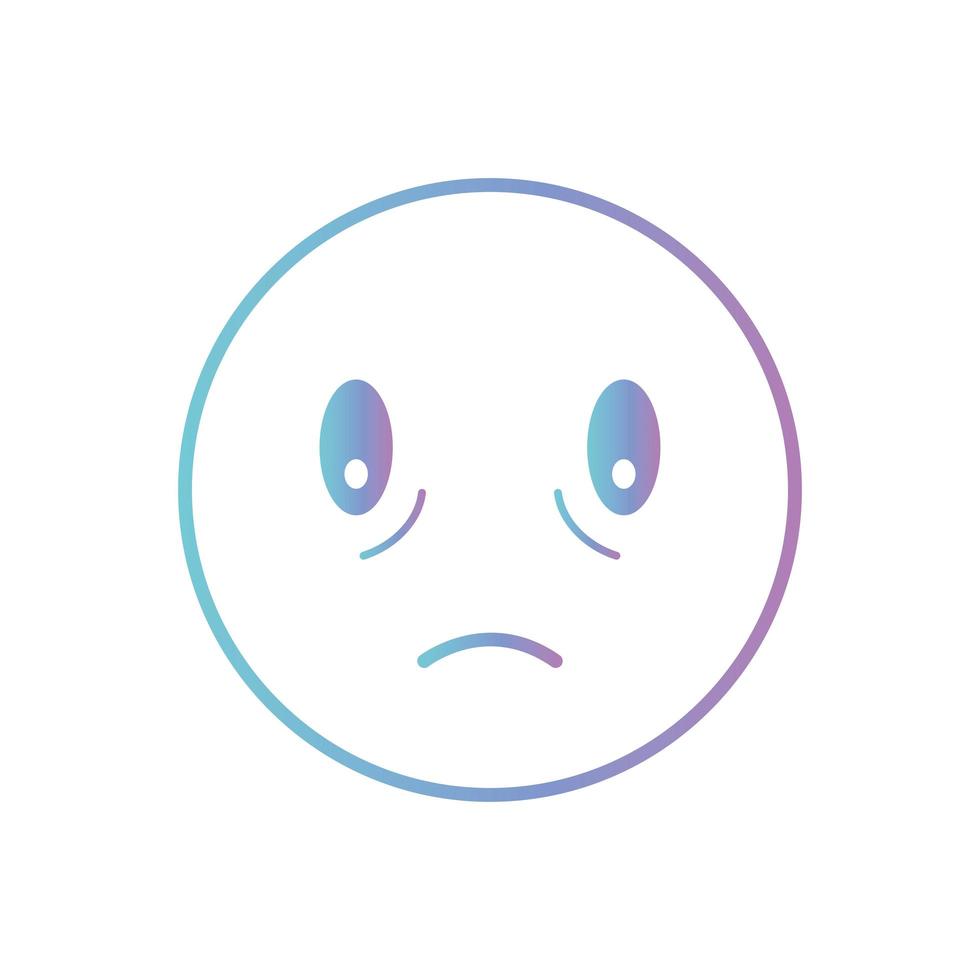 emoji with insomnia gradient style icon vector design