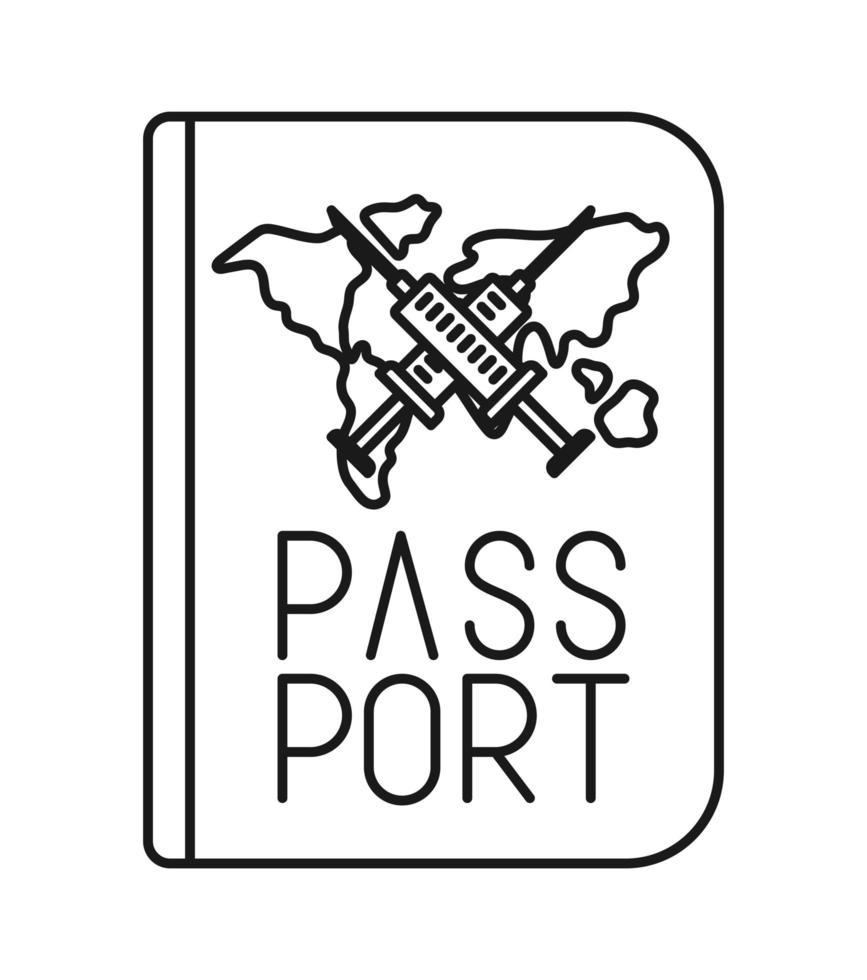 diseño de pasaporte médico vector