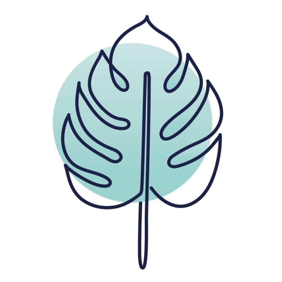 plant with a long stem, one line style vector