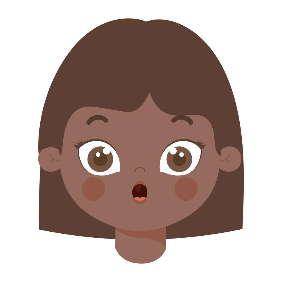 surprised girl design vector