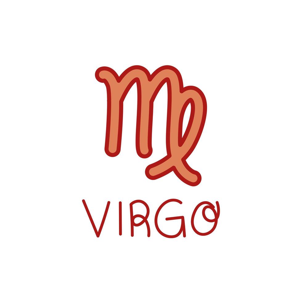 Ilustración de símbolo de virgo vector