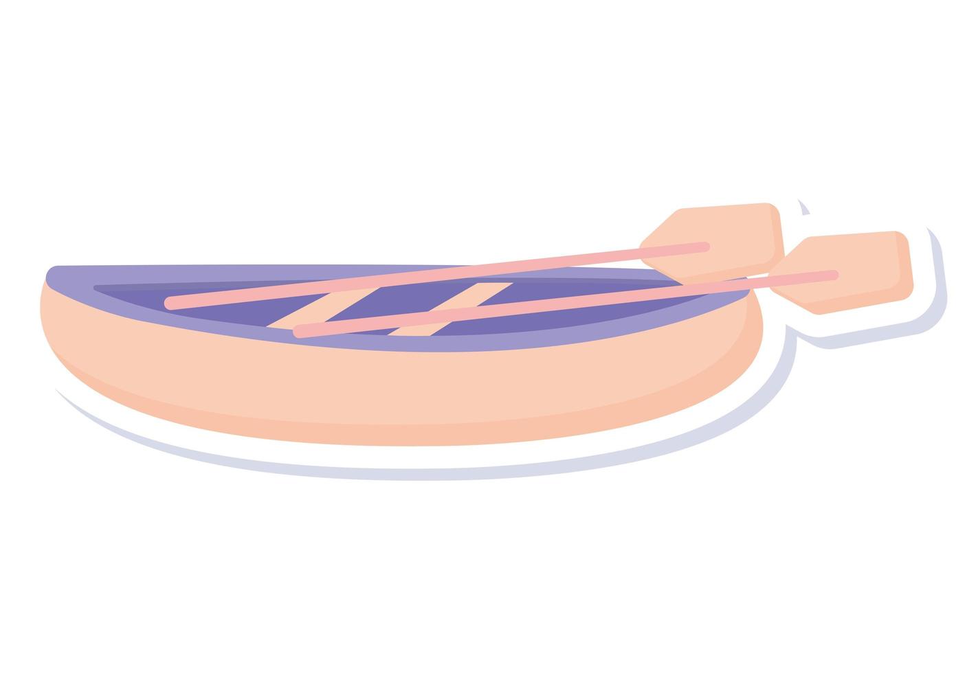 purple kayak design vector