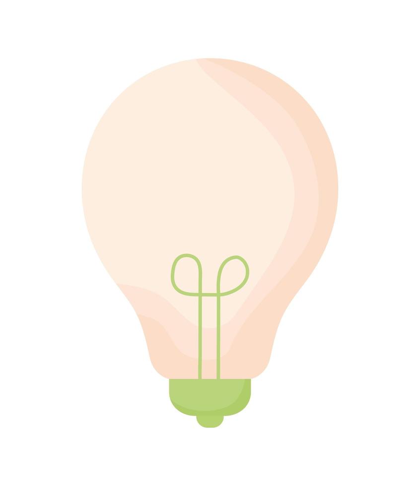 green light bulb vector