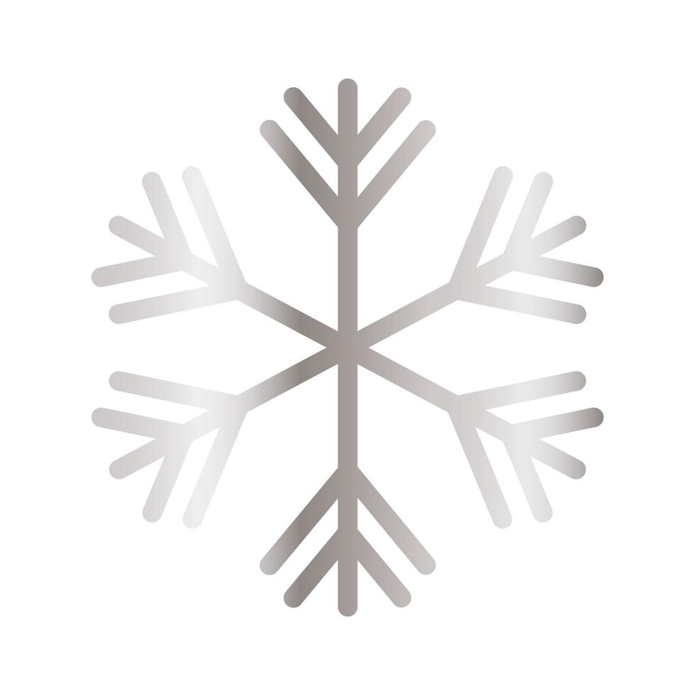 snowflake of color light gray in white background vector