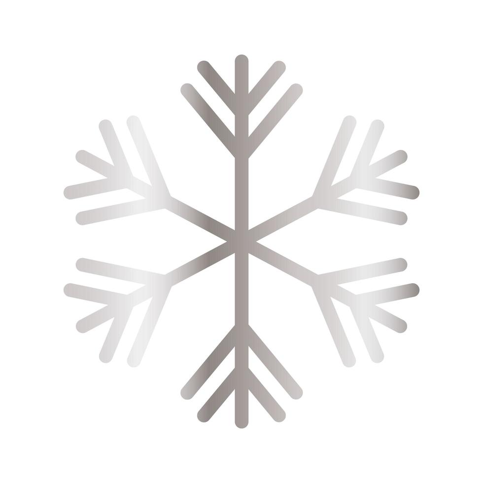 snowflake of color light gray in white background vector