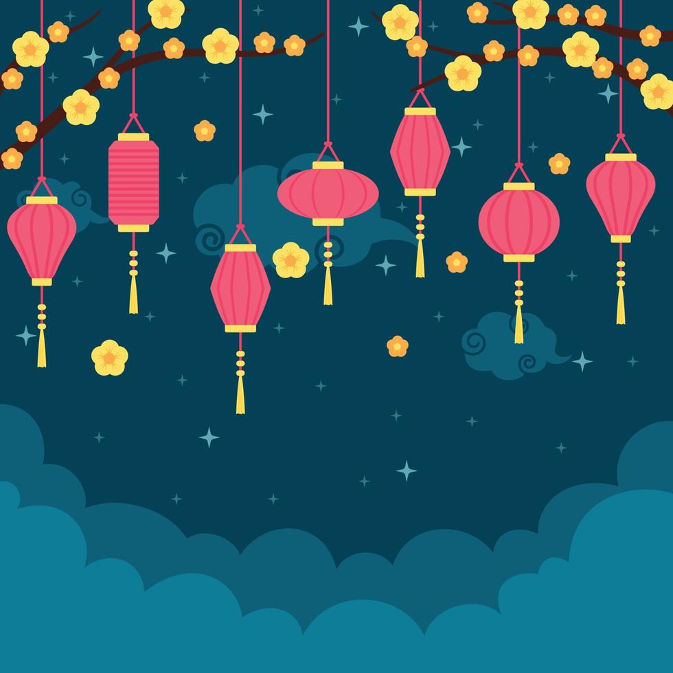 Chinese Lantern Background vector