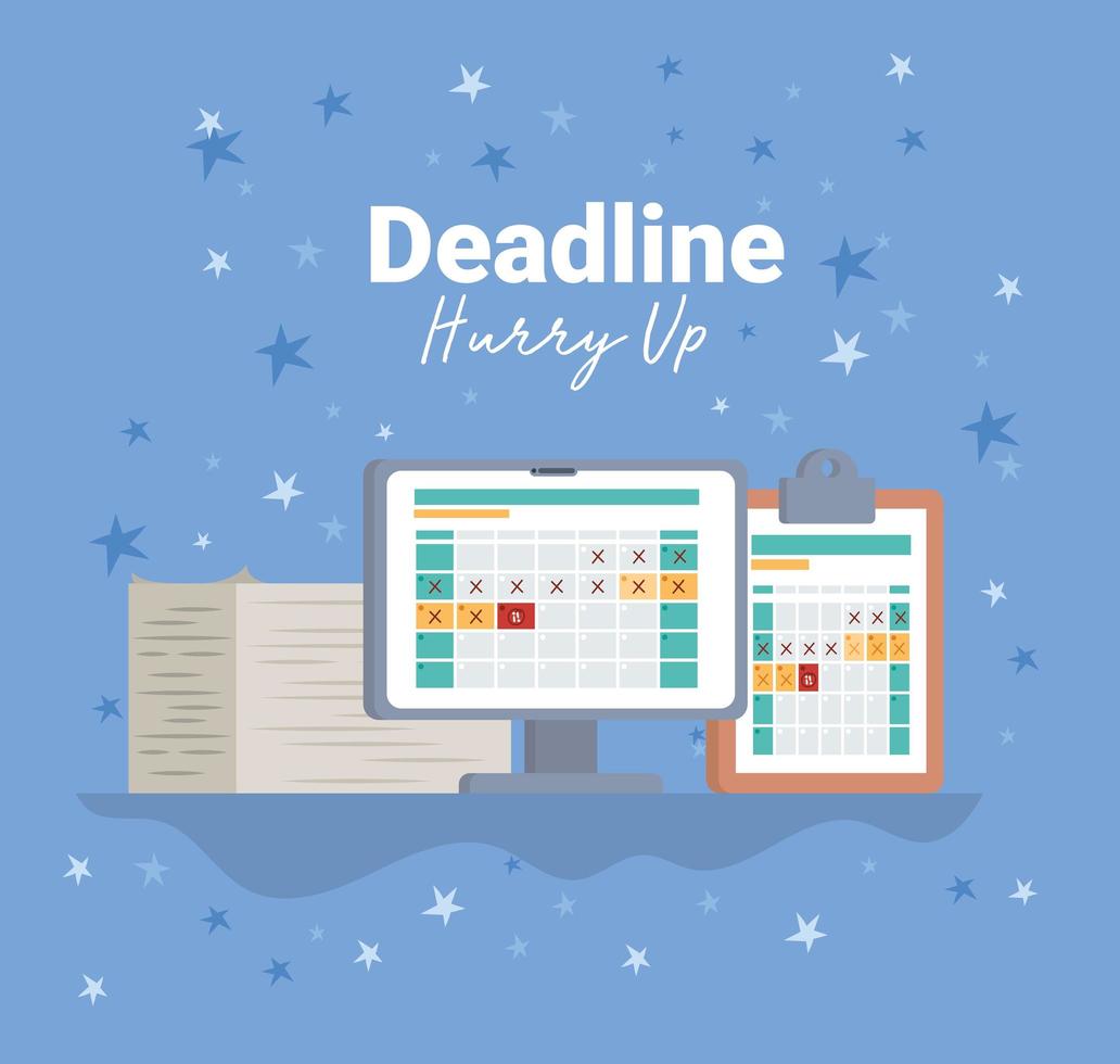 nice deadline card vector