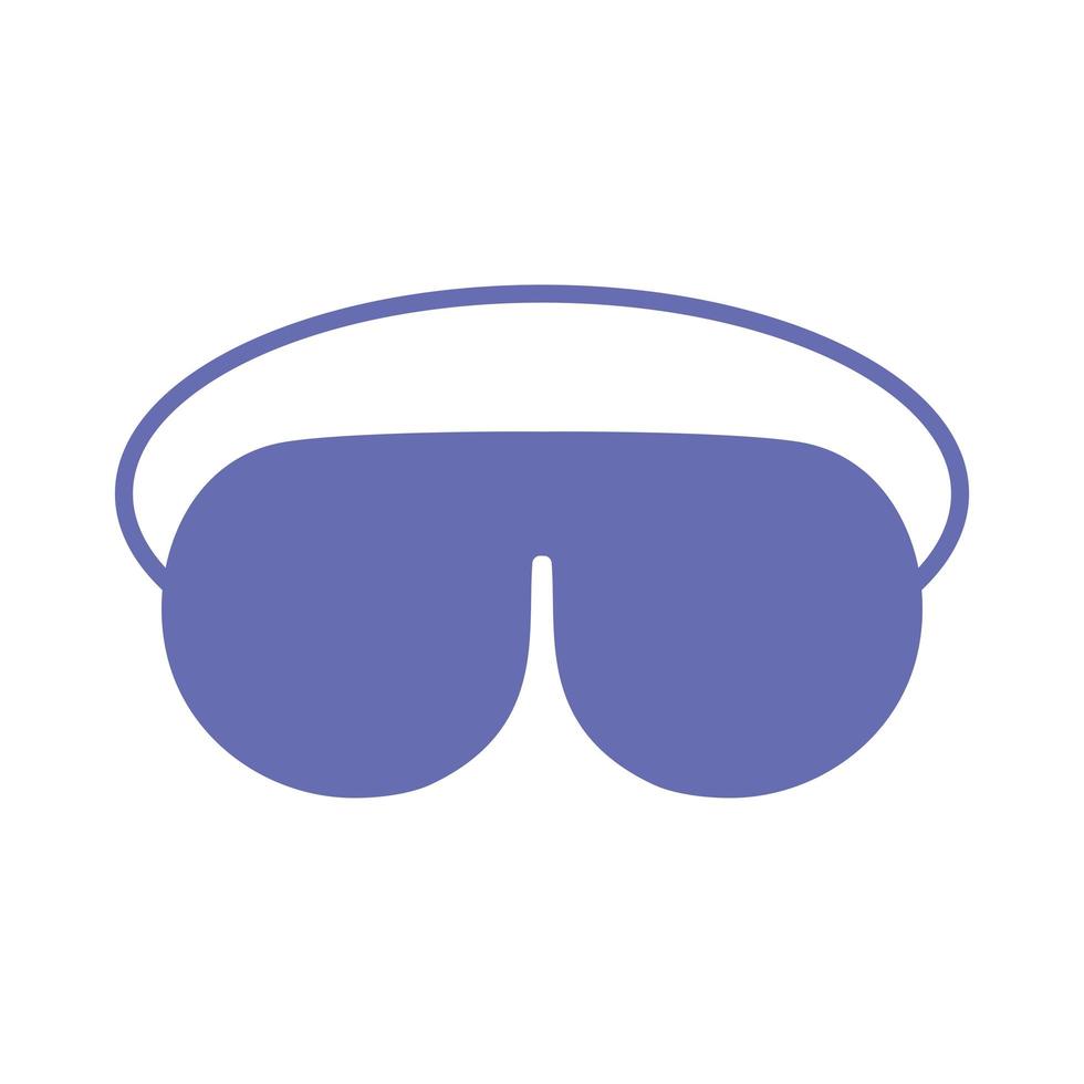 sleeping mask line and fill style icon vector design