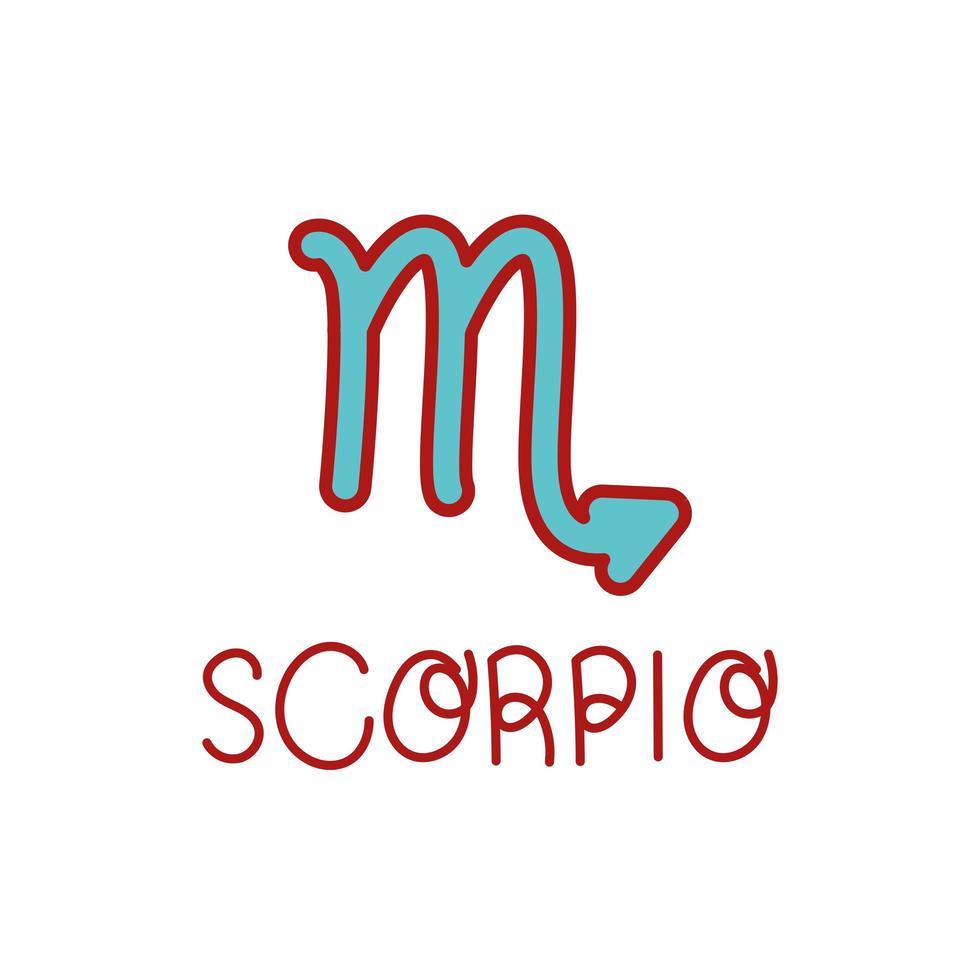 scorpio symbol illustration vector