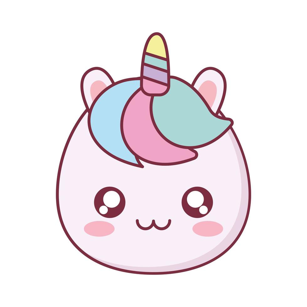 Diseño de vector de dibujos animados animal unicornio kawaii 4061635 Vector  en Vecteezy