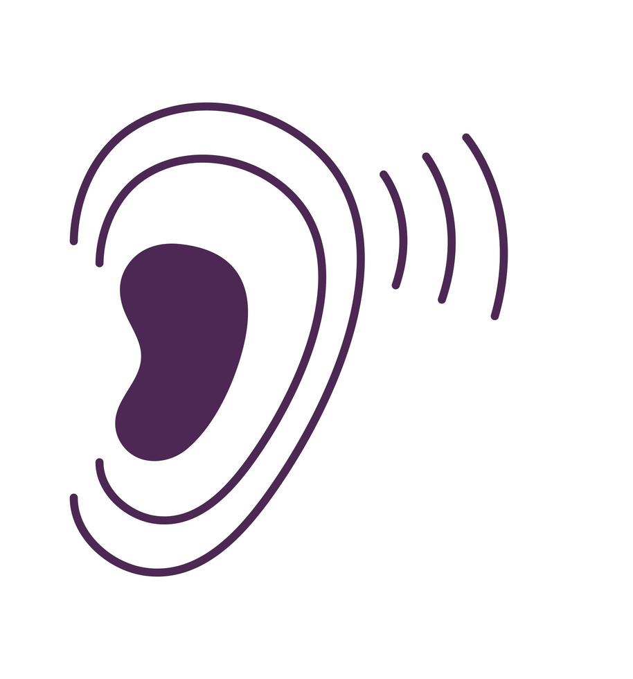 deaf accessibility symbol vector