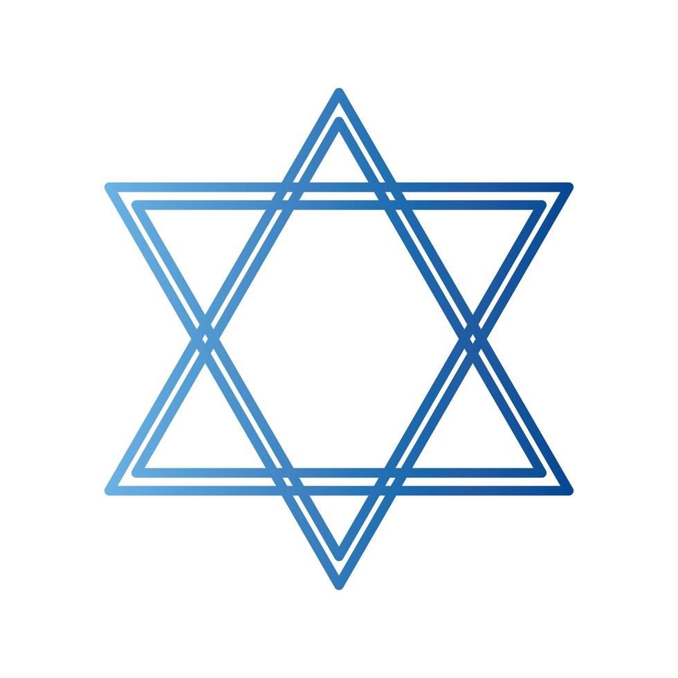 jewish star gradient style icon vector design