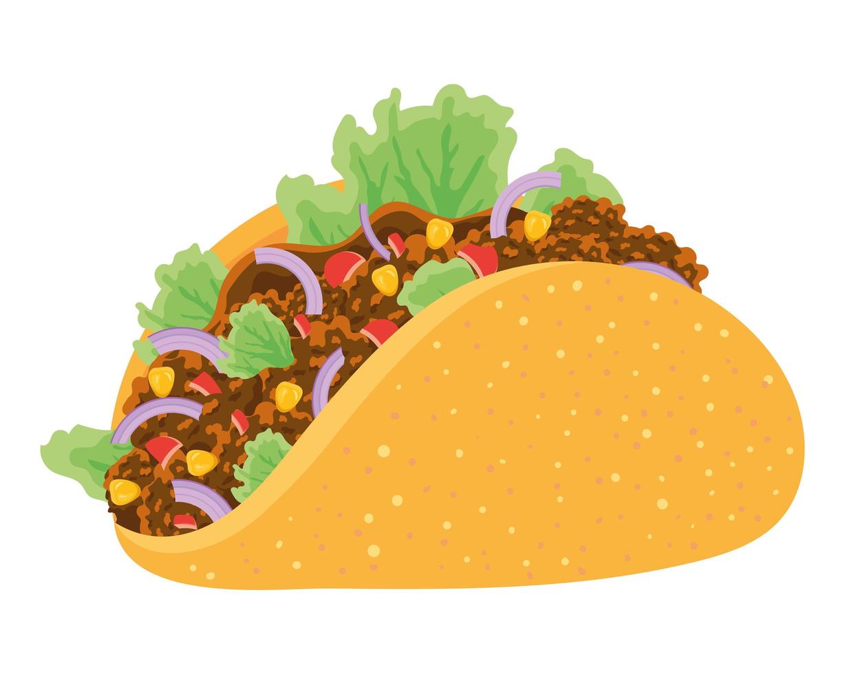 taco icon on white background vector