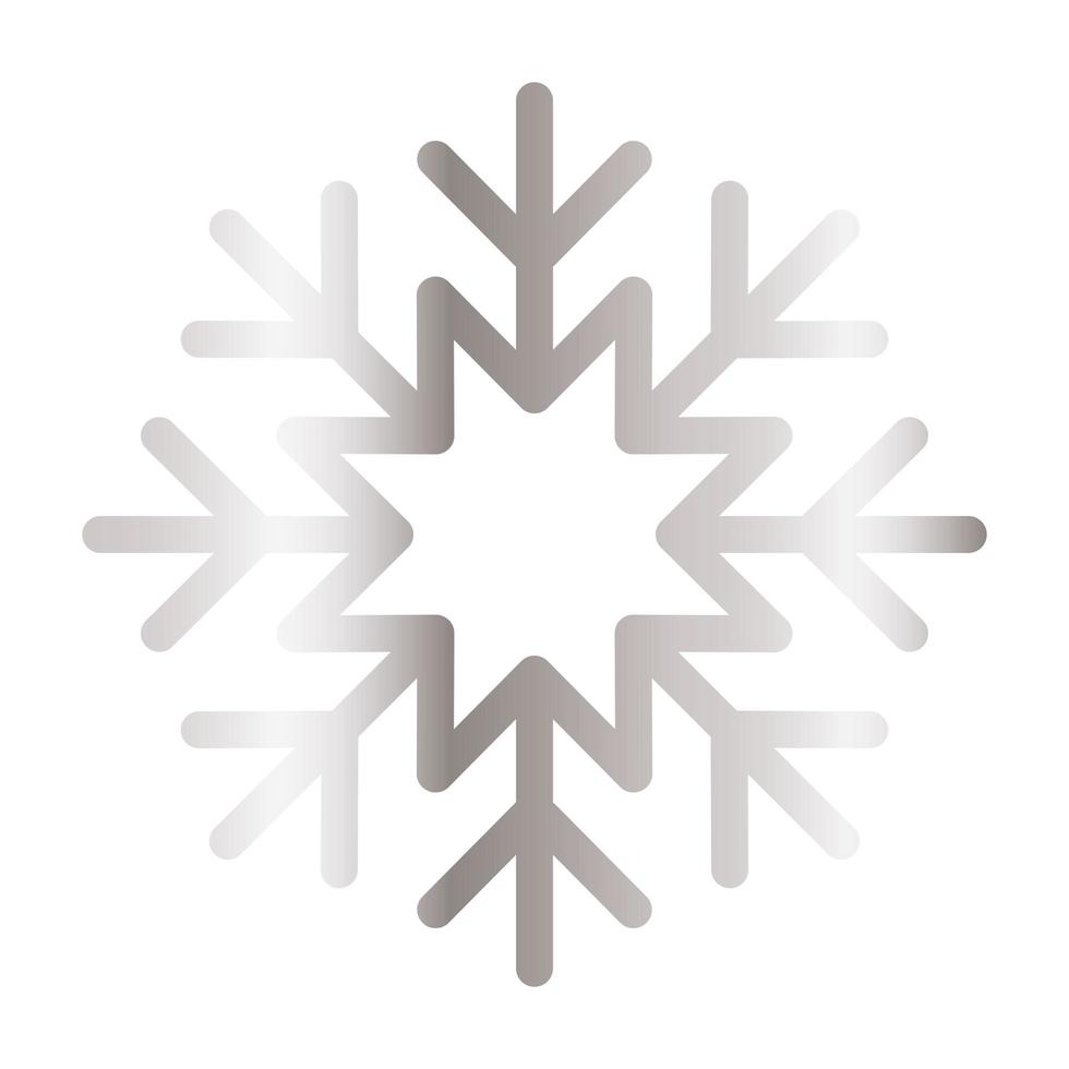 snowflake of color gray over white background vector