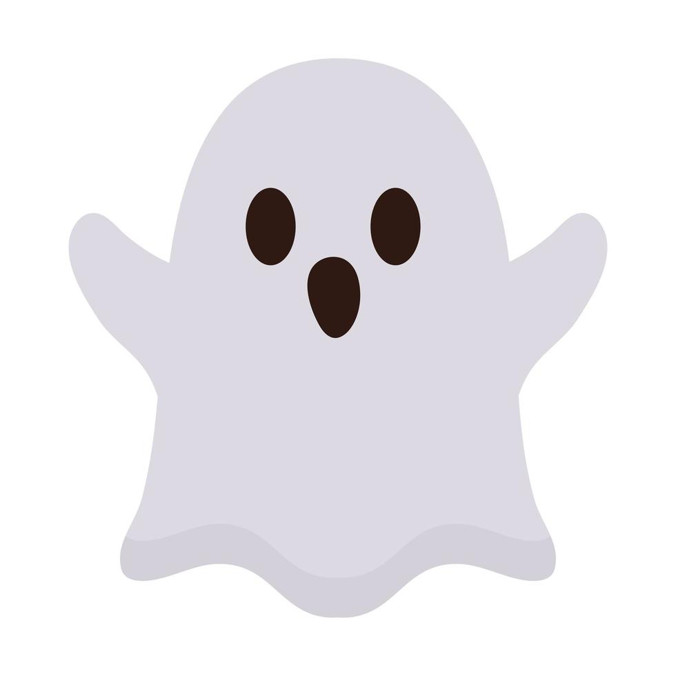 diseño de vector de dibujos animados de fantasma de halloween