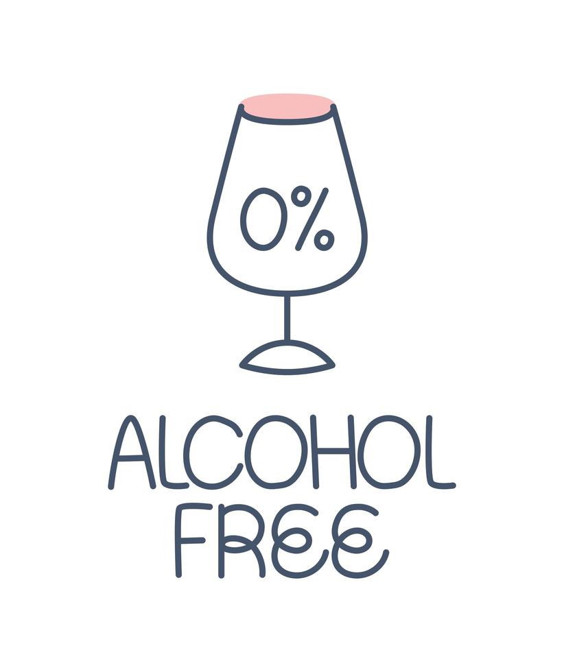 alcohol free design vector