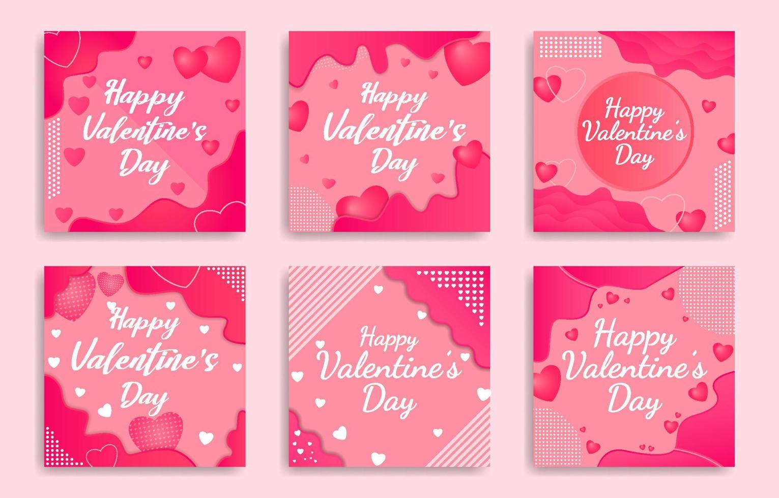 Valentine's Day Social Media Post vector