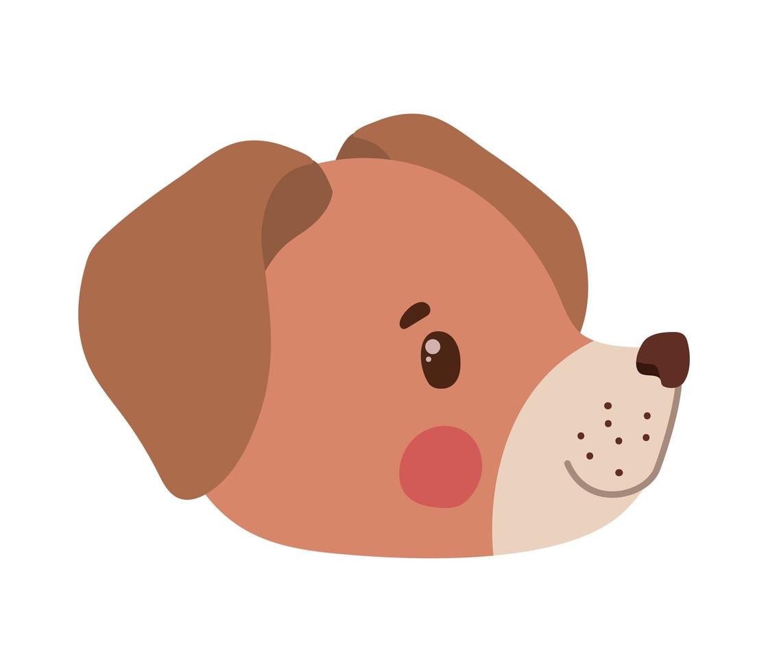 ilustración de cara de cachorro vector