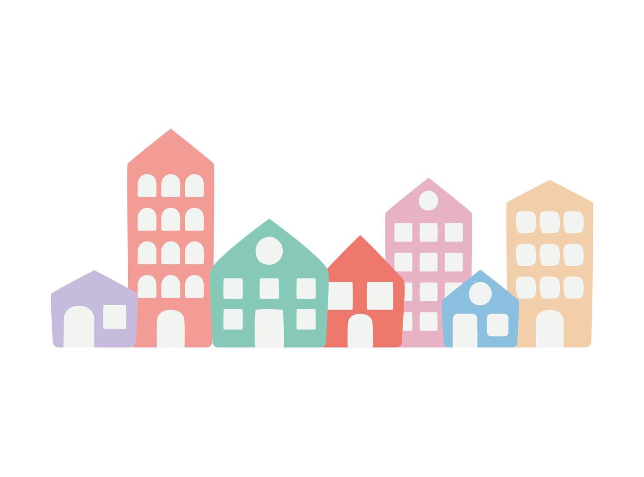 pretty cityscape design vector