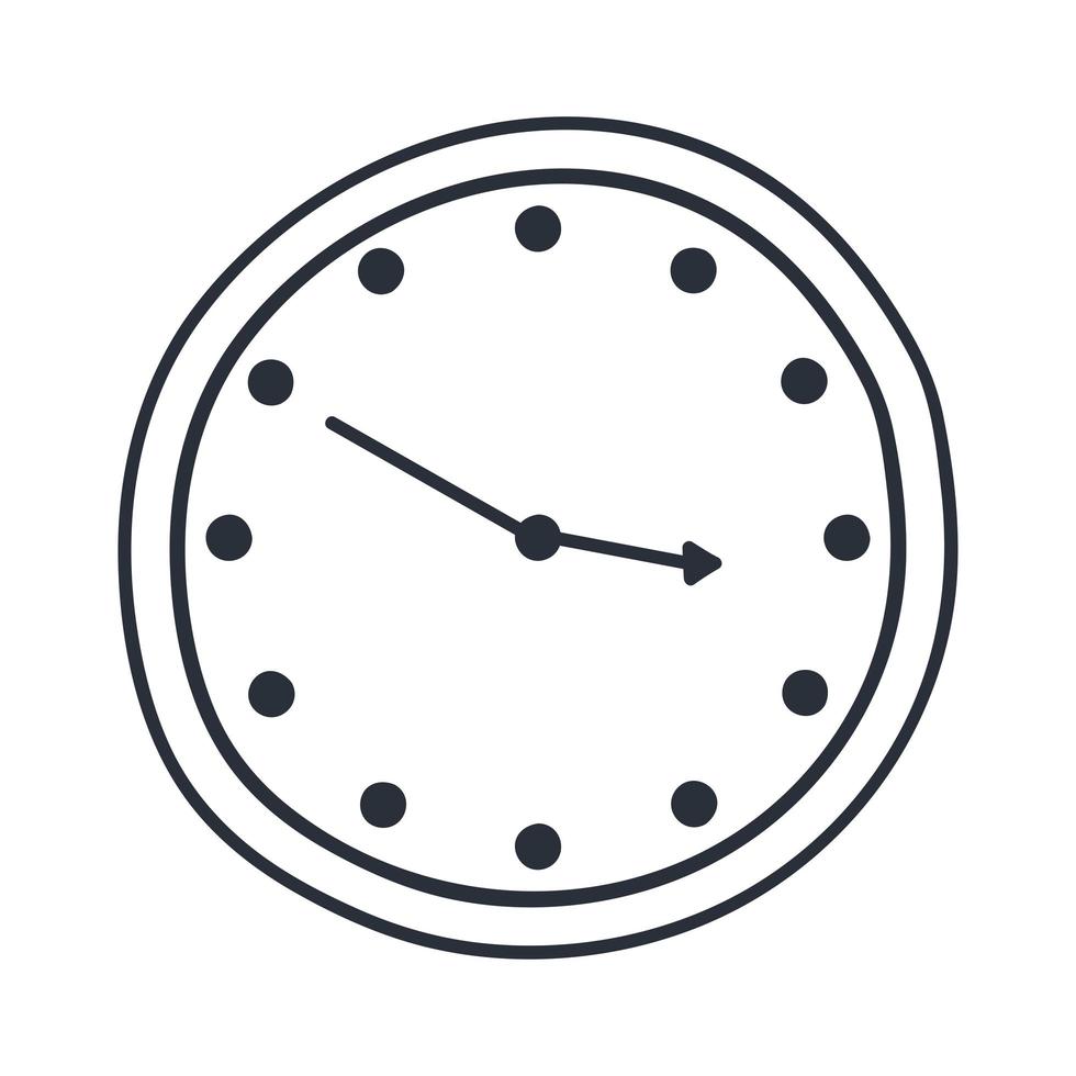 clock silhouette design vector