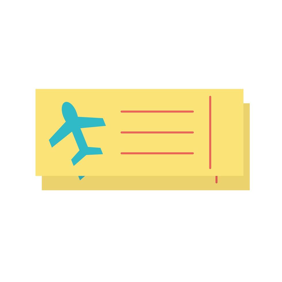 airplane tickets flat style icon vector design