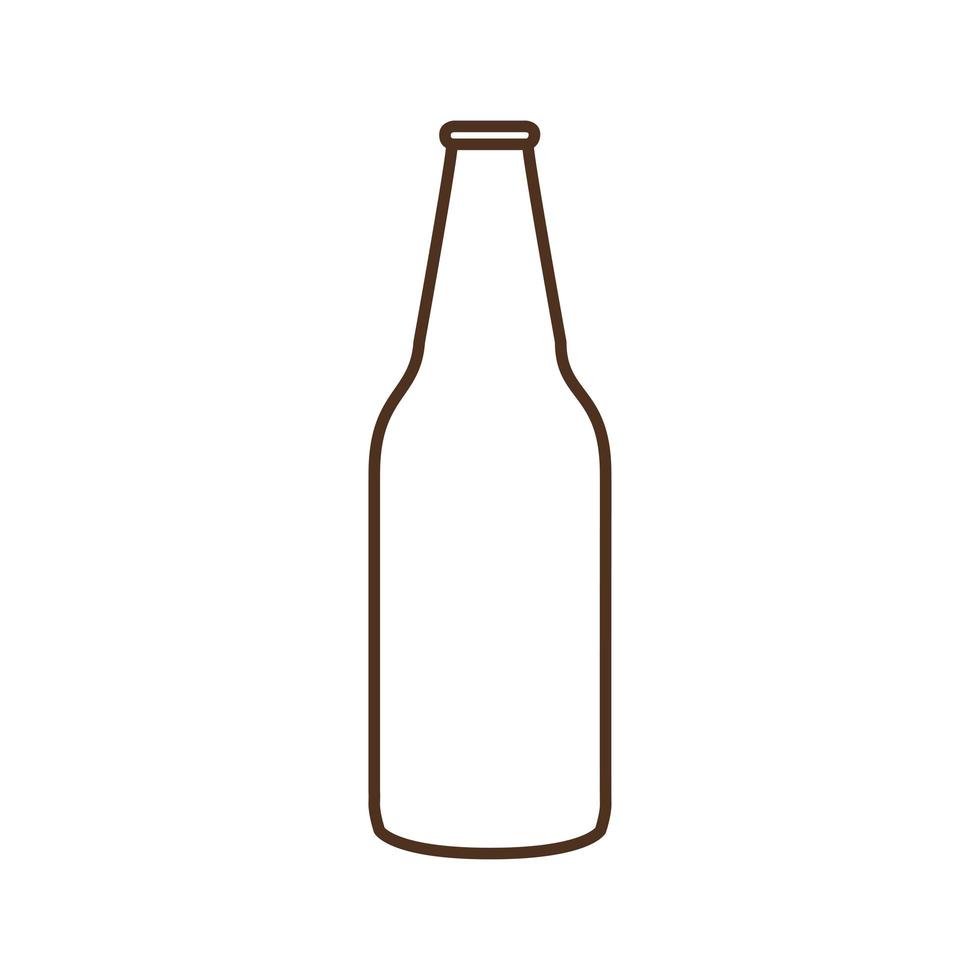 beer bottle line style icon vector design