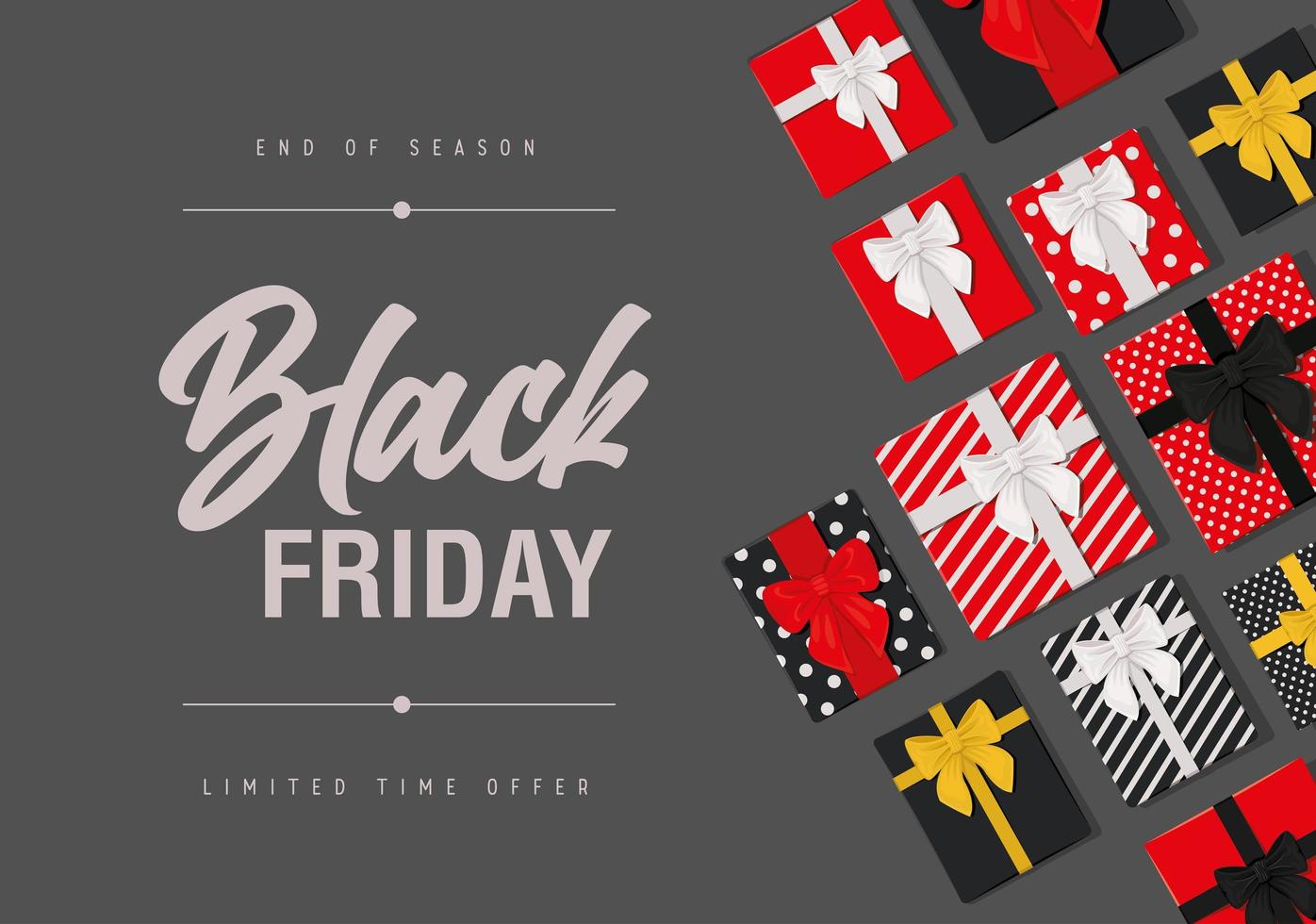 black friday card vector