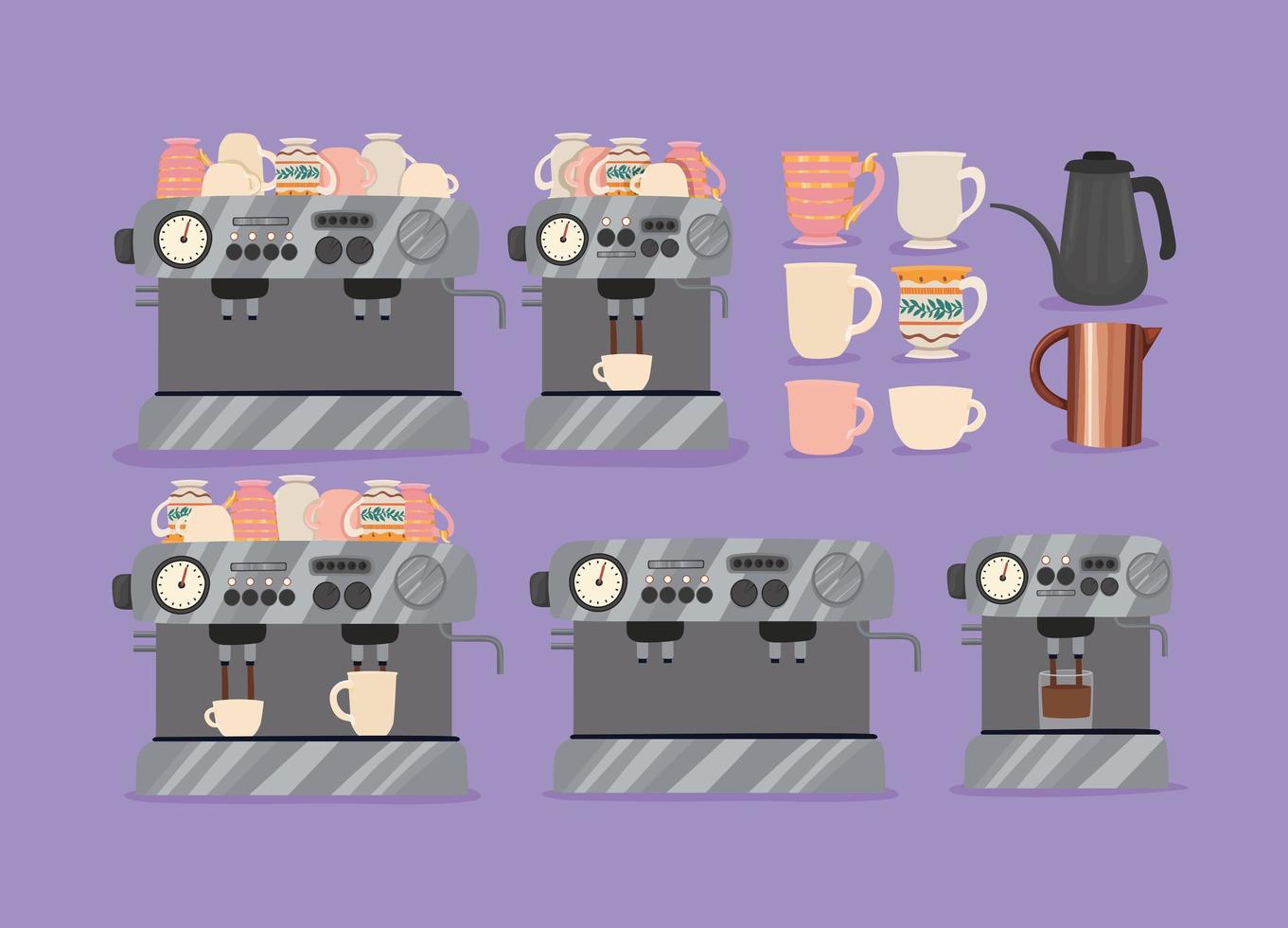 nice barista items vector