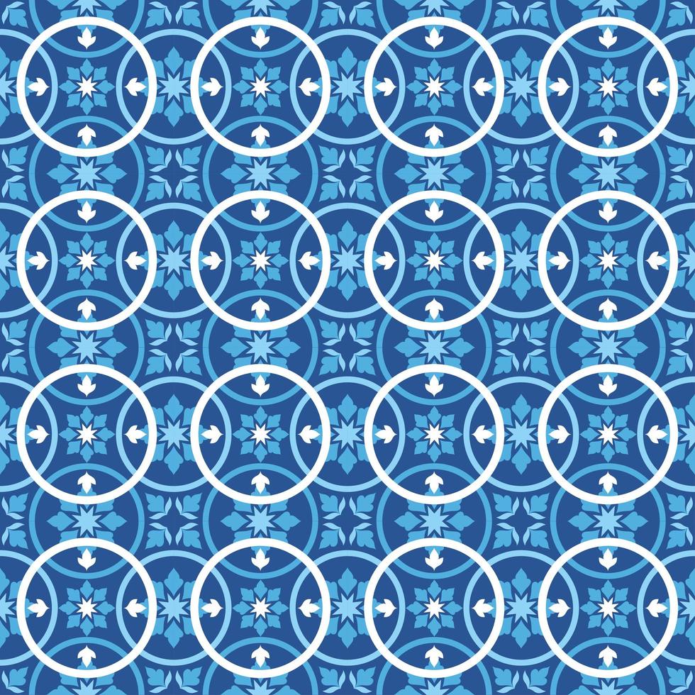 bonitos azulejos azules vector