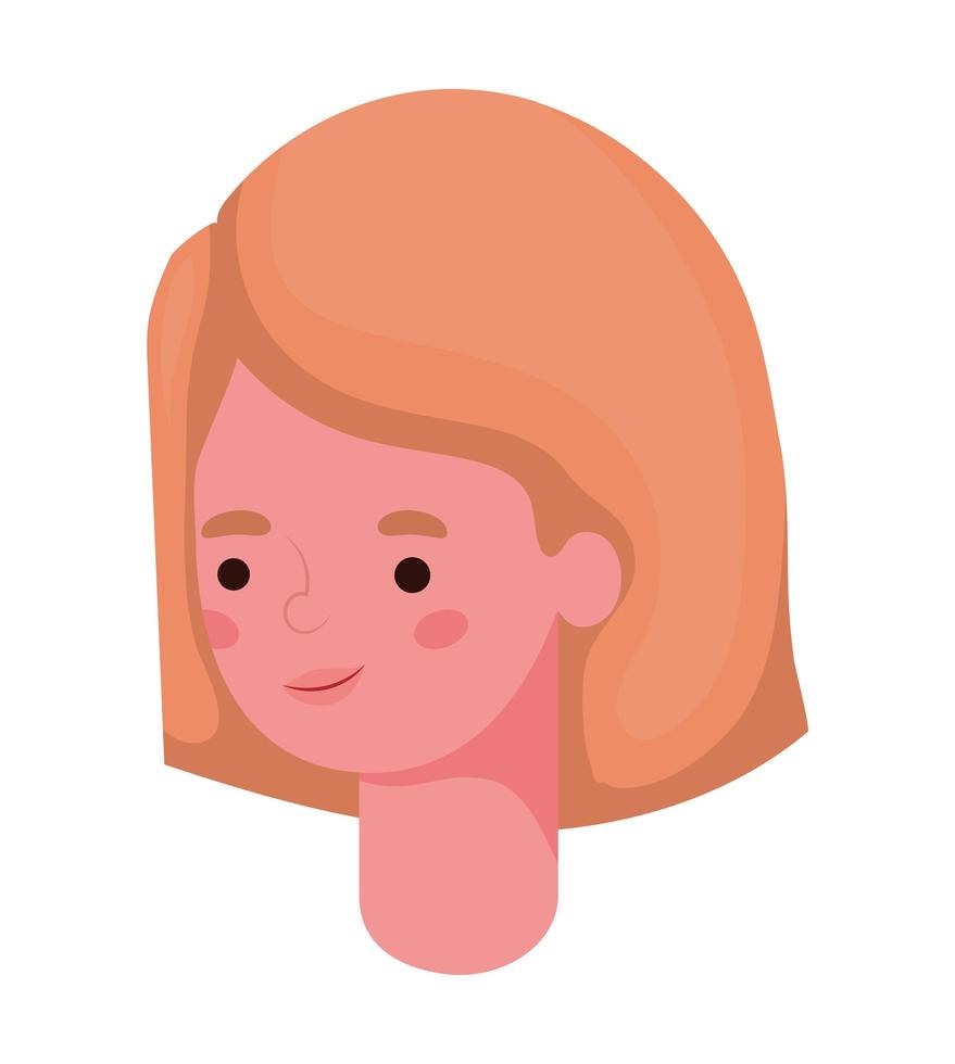 blond woman cartoon head vector design