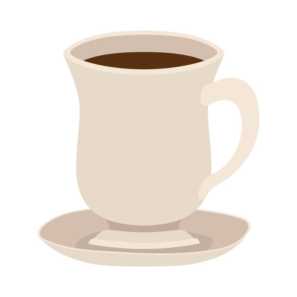 taza de cafe beige vector