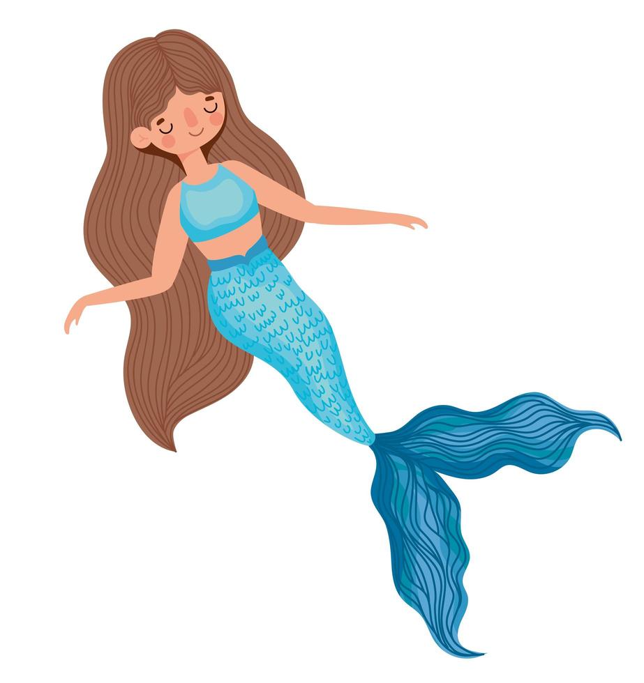 fantasy mermaid design vector