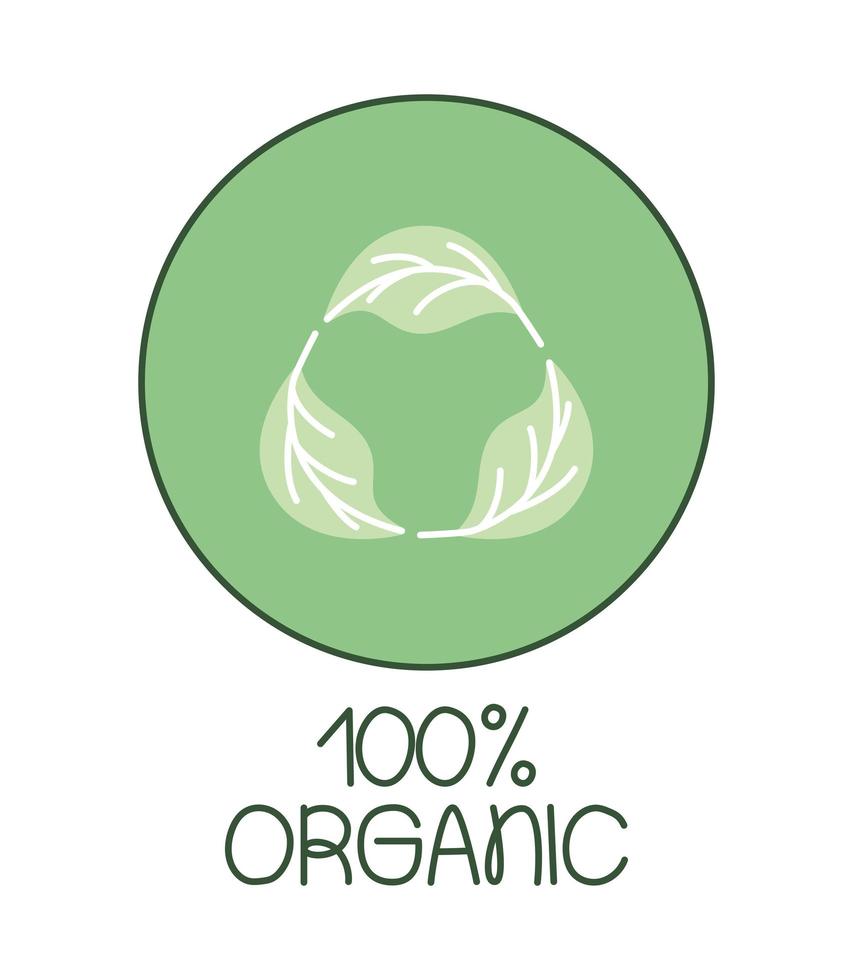 one hundred percent organic vector