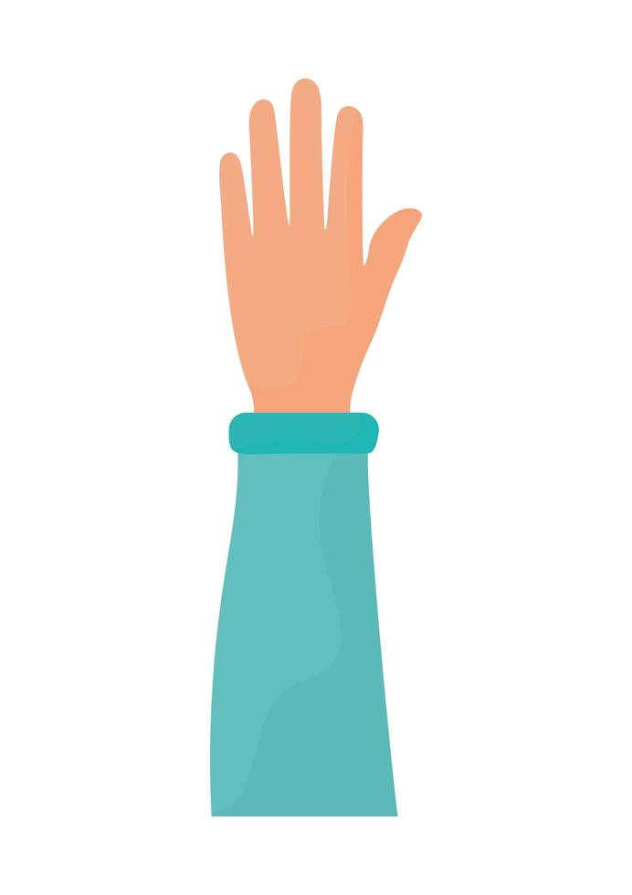 raised hand representation vector